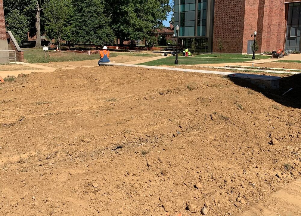 A freshly graded, build-ready lot prepared by Roach Farms & Construction